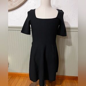Gretchen Scott Womens Med Dress Black Short Sleeve Made With Buttery Soft Tensel
